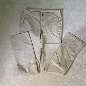 Khaki boot cut pants